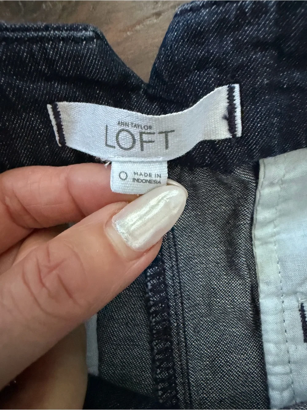 LOFT Dark Blue Denim Short Shorts
